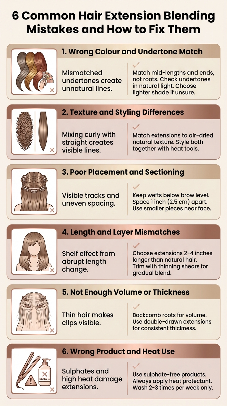 6 Common Hair Extension Blending Mistakes and How to Fix Them
