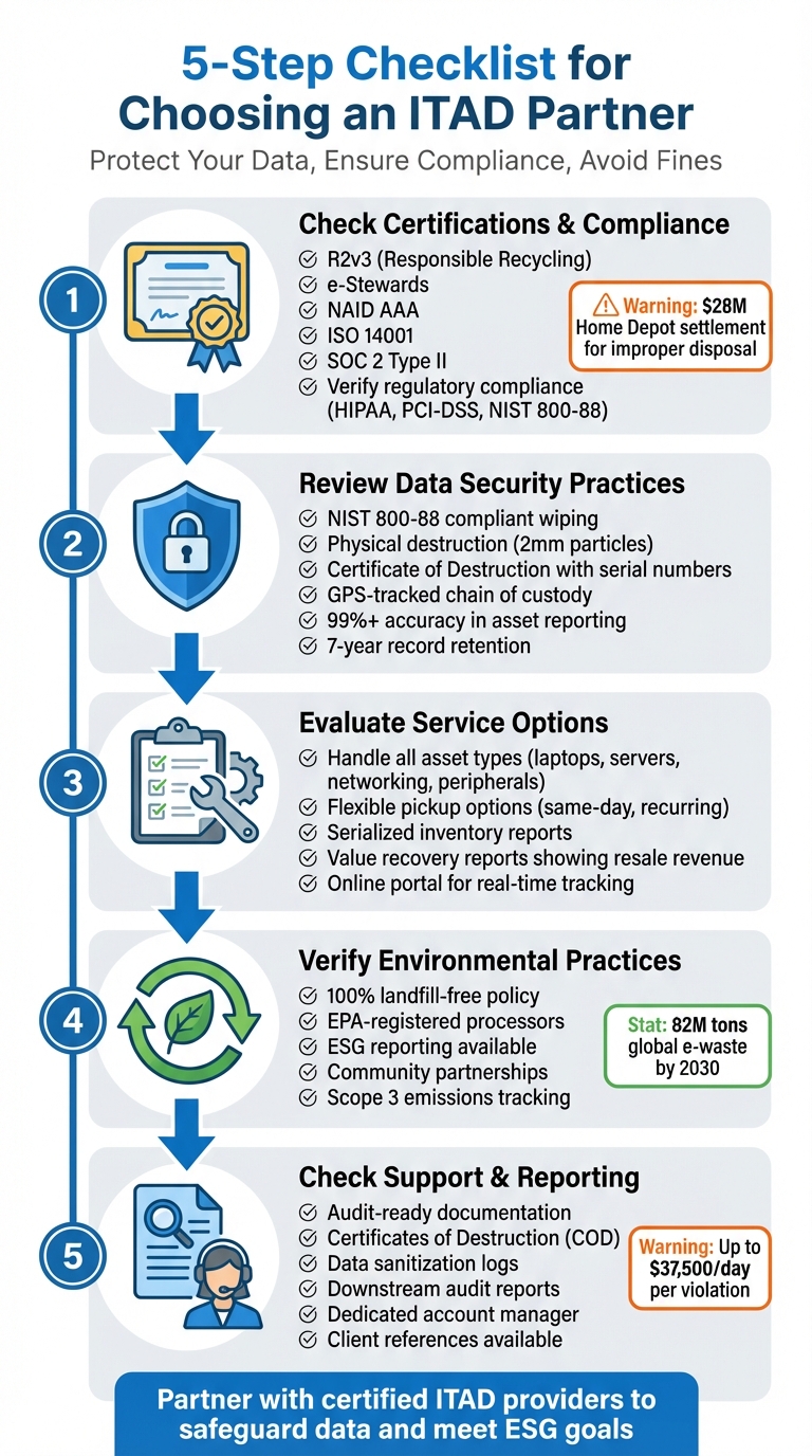 5-Step Checklist for Choosing a Certified ITAD Partner