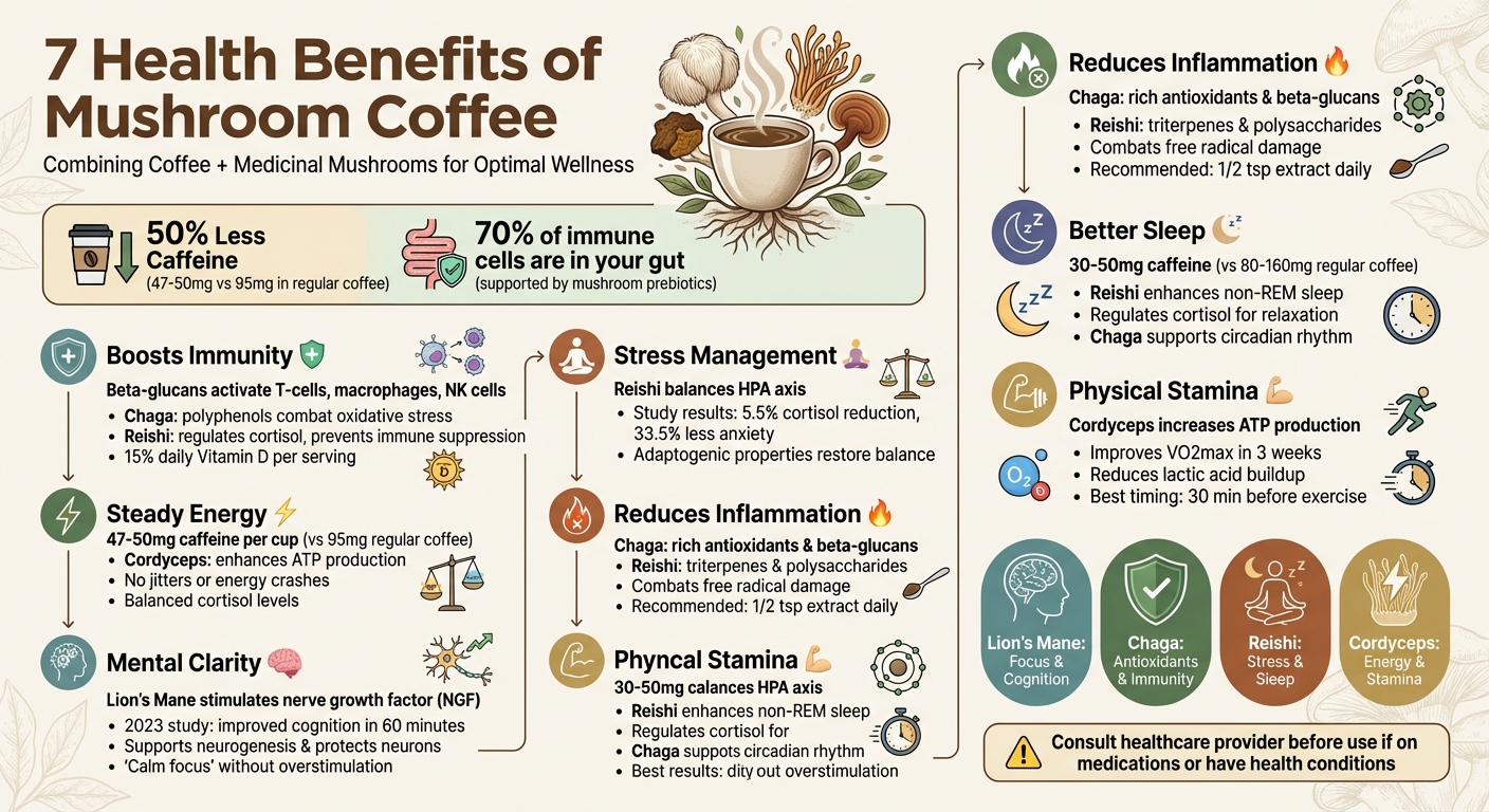 7 Health Benefits of Mushroom Coffee: Complete Wellness Guide