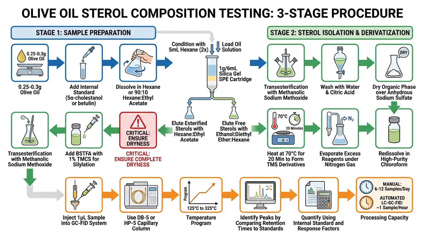 Sterol Composition Testing Process for Olive Oil Quality Analysis