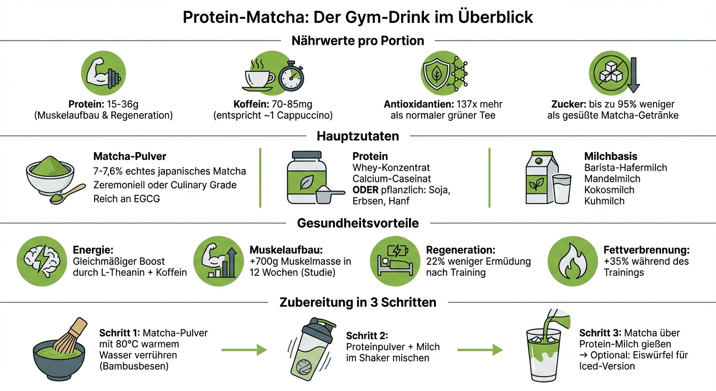 Protein-Matcha Nährwerte und Zutaten im Überblick