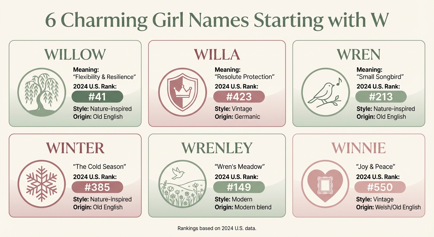 Girl Names Starting with W: Popularity Rankings and Meanings Comparison