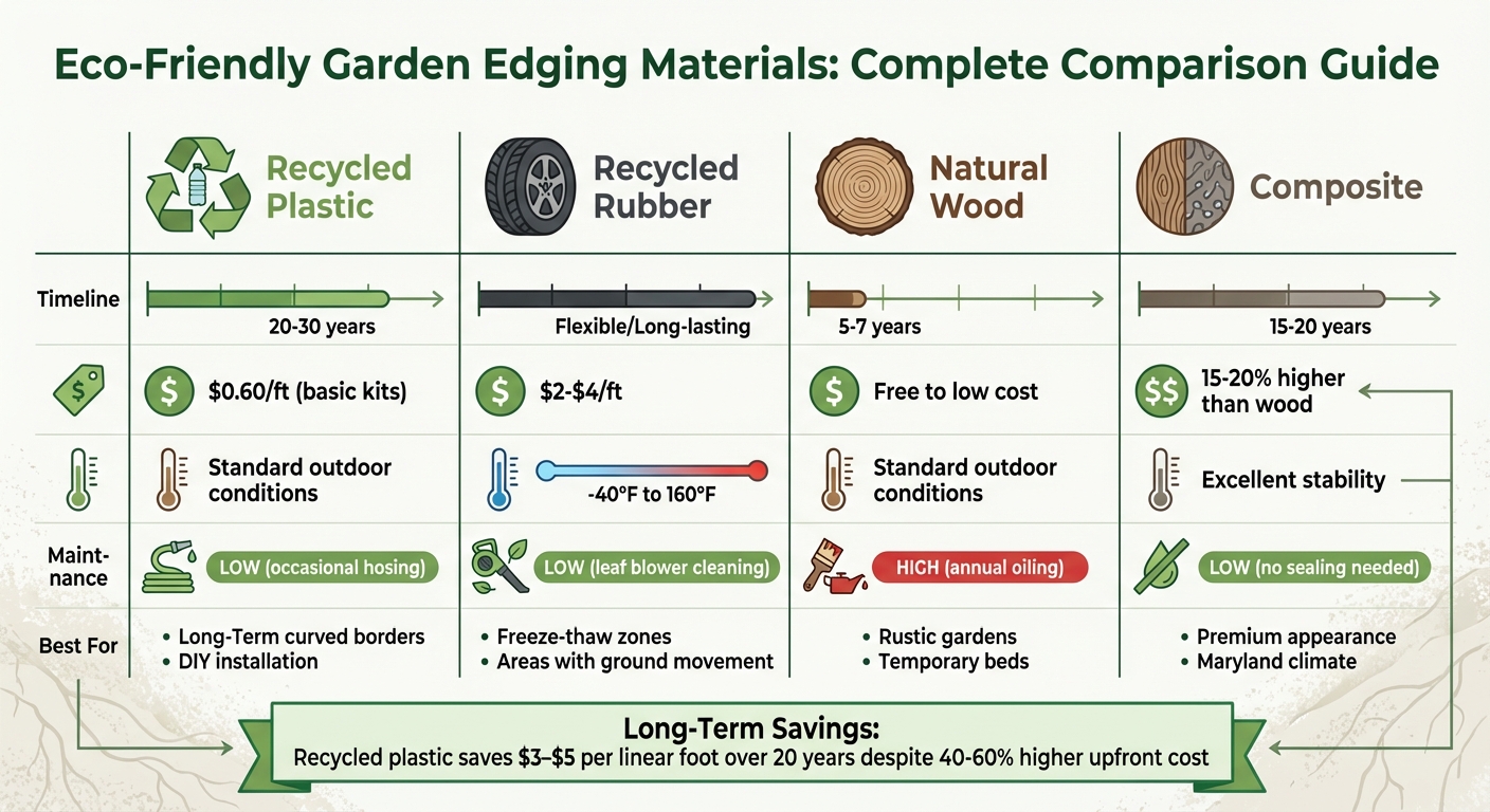 Eco-Friendly Garden Edging Materials Comparison: Cost, Durability & Maintenance
