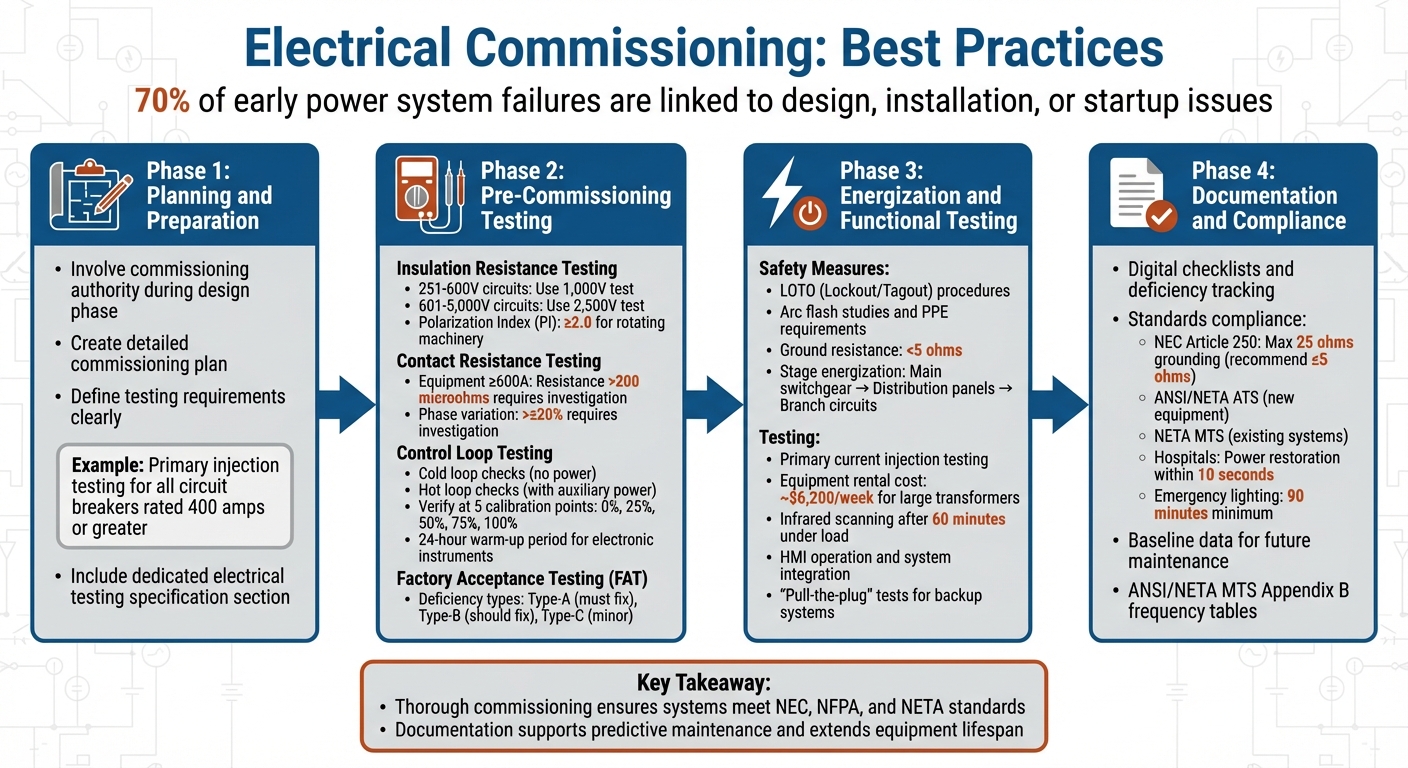 4-Phase Electrical Commissioning Process: From Planning to Documentation