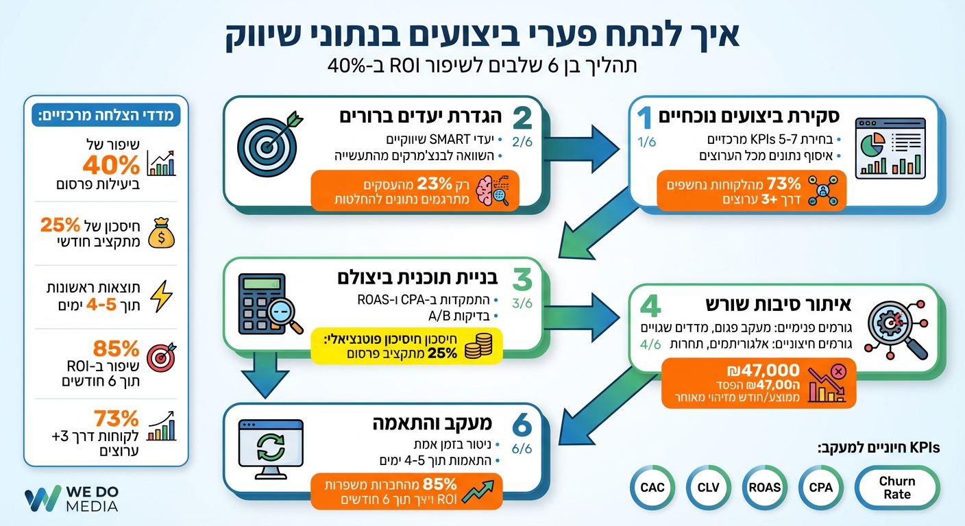 6 שלבים לניתוח פערי ביצועים בשיווק דיגיטלי