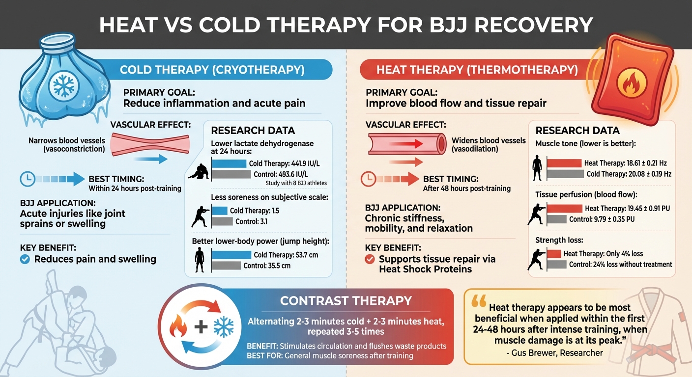 Heat vs Cold Therapy for BJJ Recovery: When to Use Each Method
