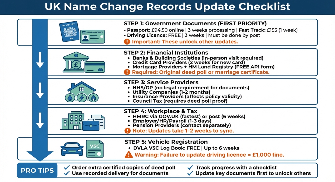 UK Name Change Records Update Checklist: Step-by-Step Guide