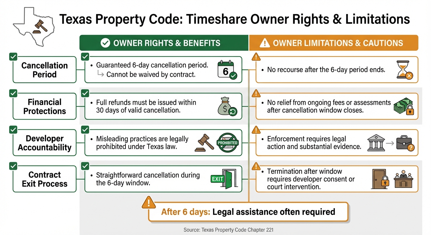 Texas Timeshare Rights: Benefits vs Limitations Under Property Code