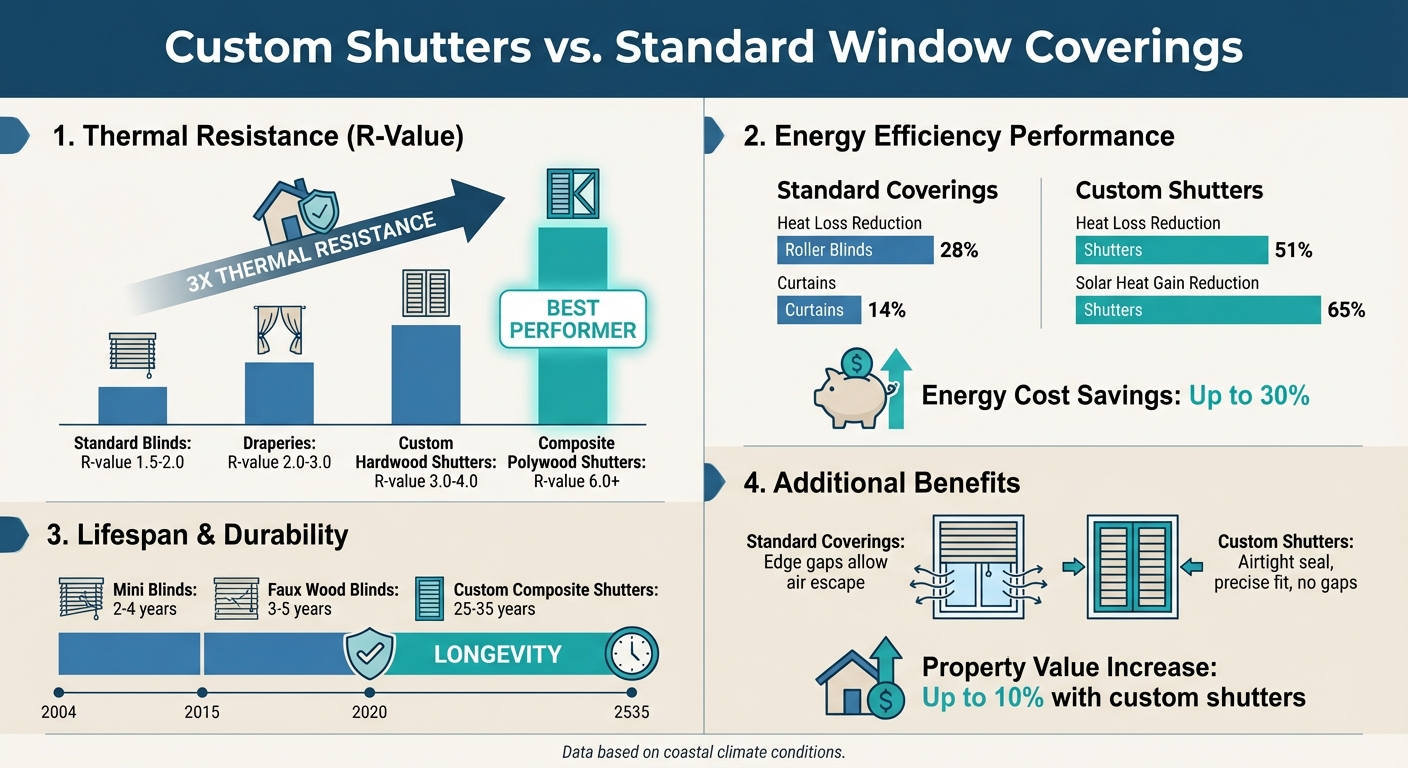 Custom Shutters vs Standard Window Coverings: Energy Efficiency Comparison