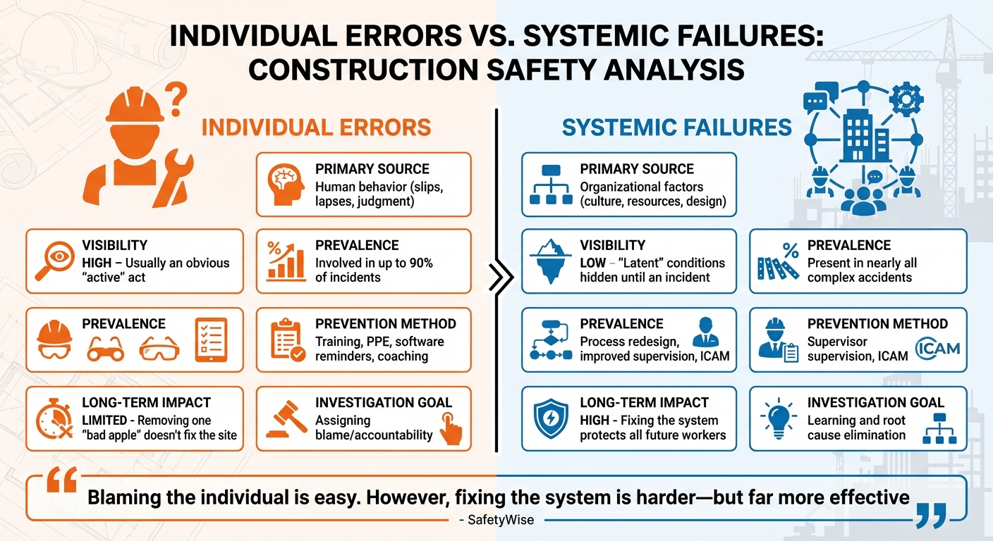 Systemic Failures vs Individual Errors in Workplace Safety
