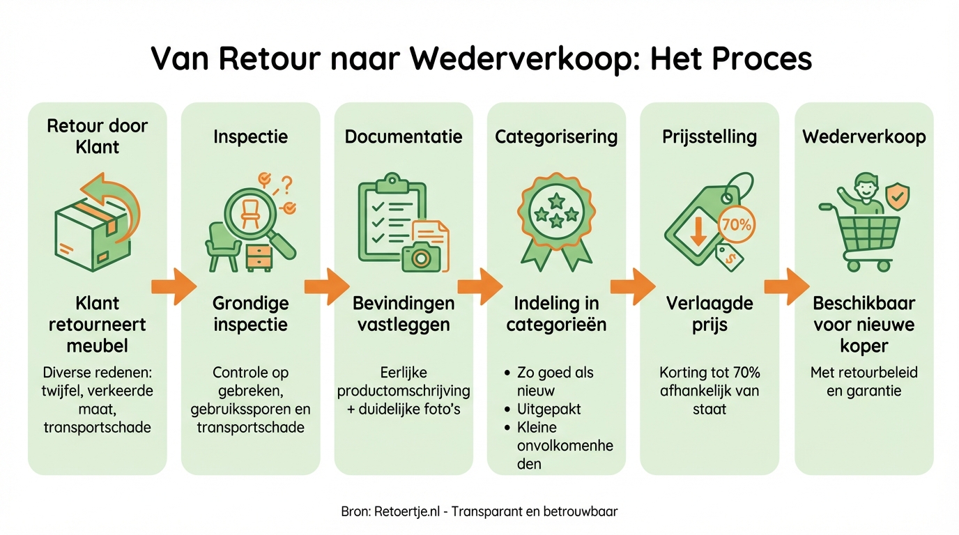 Van retour naar wederverkoop: het proces van retourmeubels