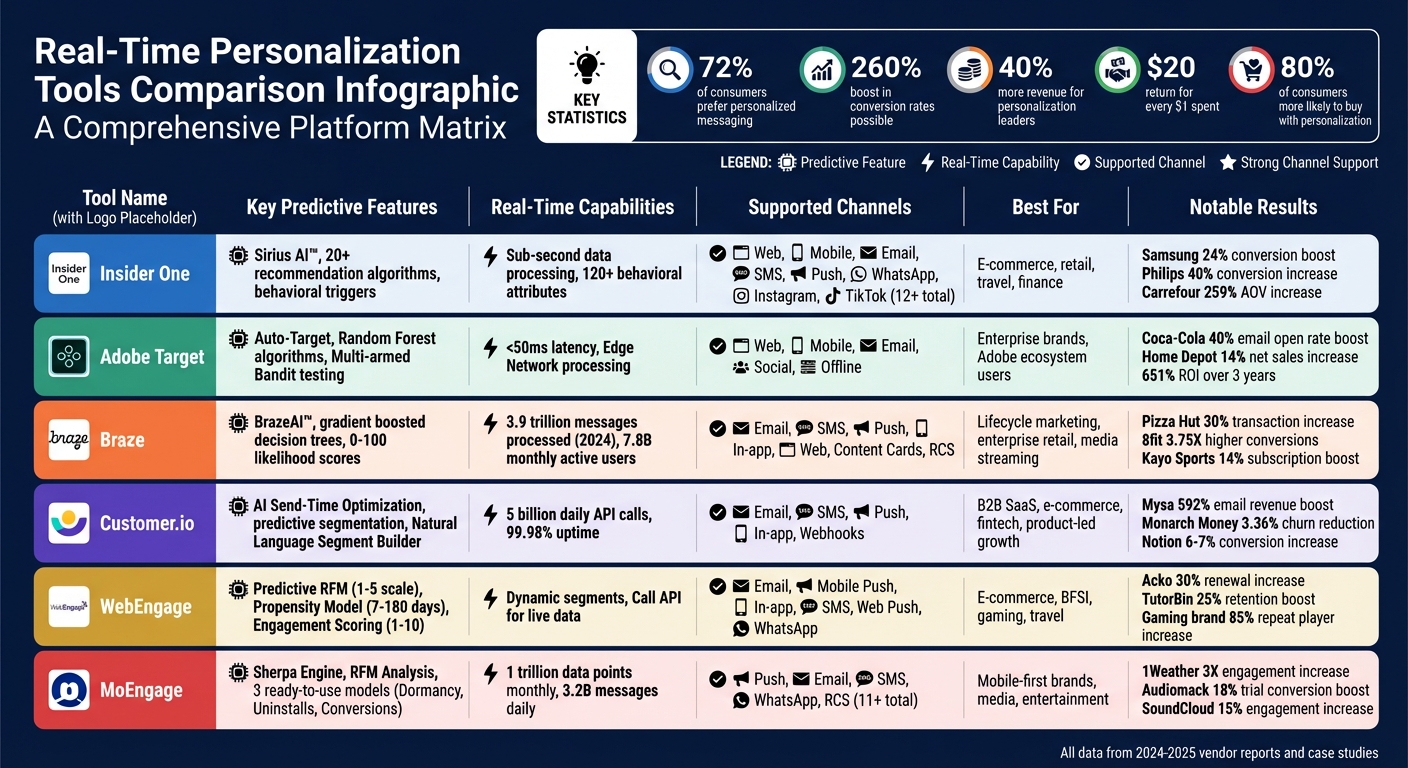 Real-Time Personalization Tools Comparison: Features, Capabilities and Best Use Cases