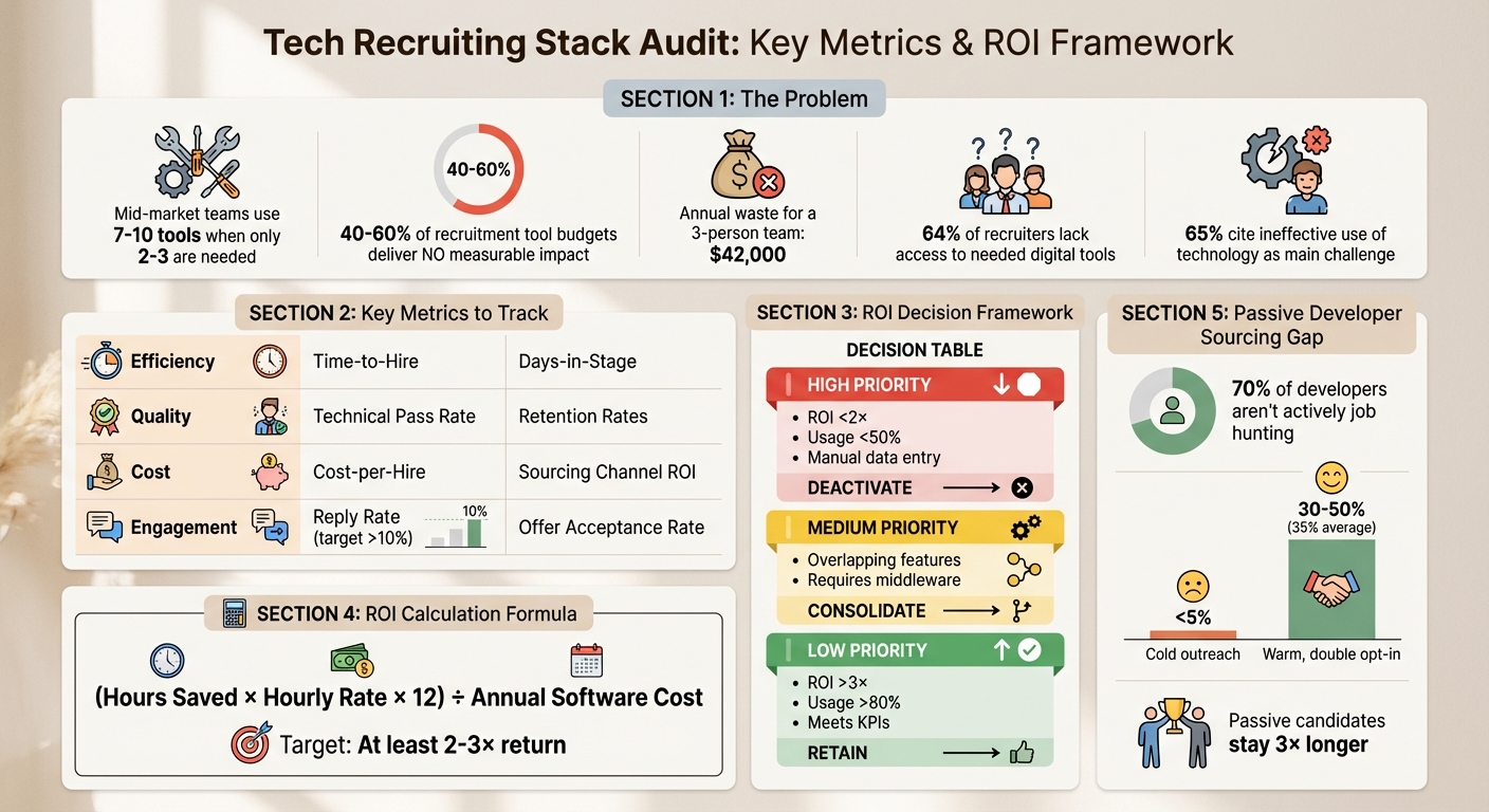 Tech Recruiting Stack Audit: Key Metrics and ROI Framework