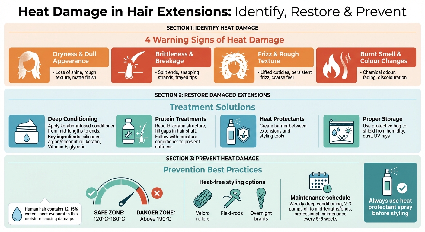 How to Identify, Restore, and Prevent Heat Damage in Hair Extensions