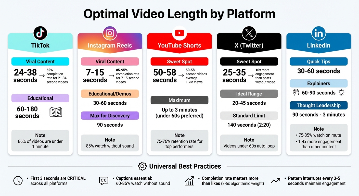 Optimal Video Length Guide by Social Media Platform
