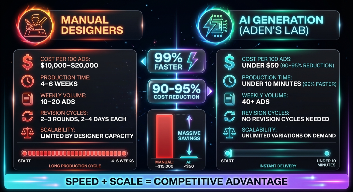 Manual vs AI Ad Creation: Cost and Time Comparison