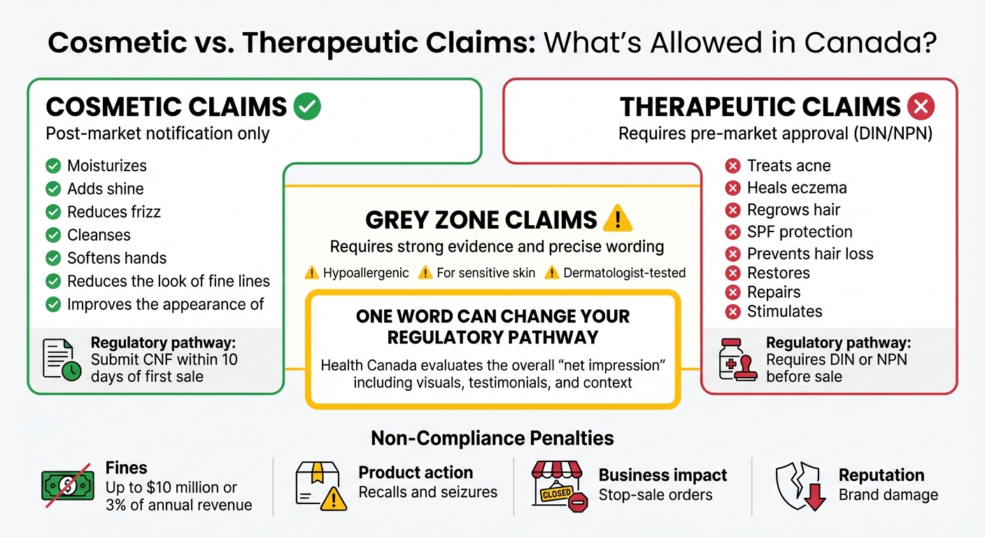 Cosmetic vs Therapeutic Claims: Compliance Guide for Canadian Beauty Products