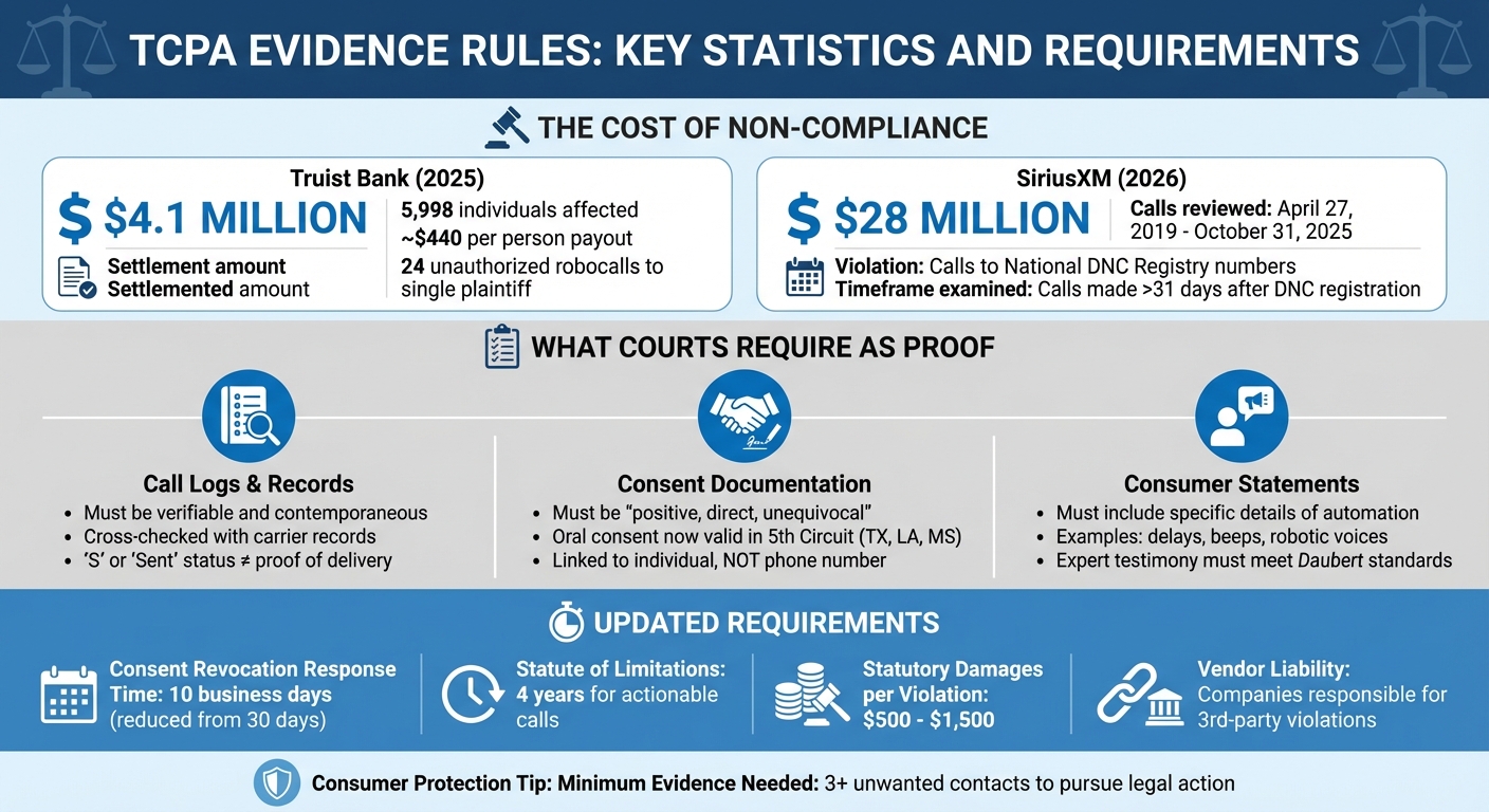 TCPA Settlement Amounts and Key Evidence Requirements for Telemarketing Compliance