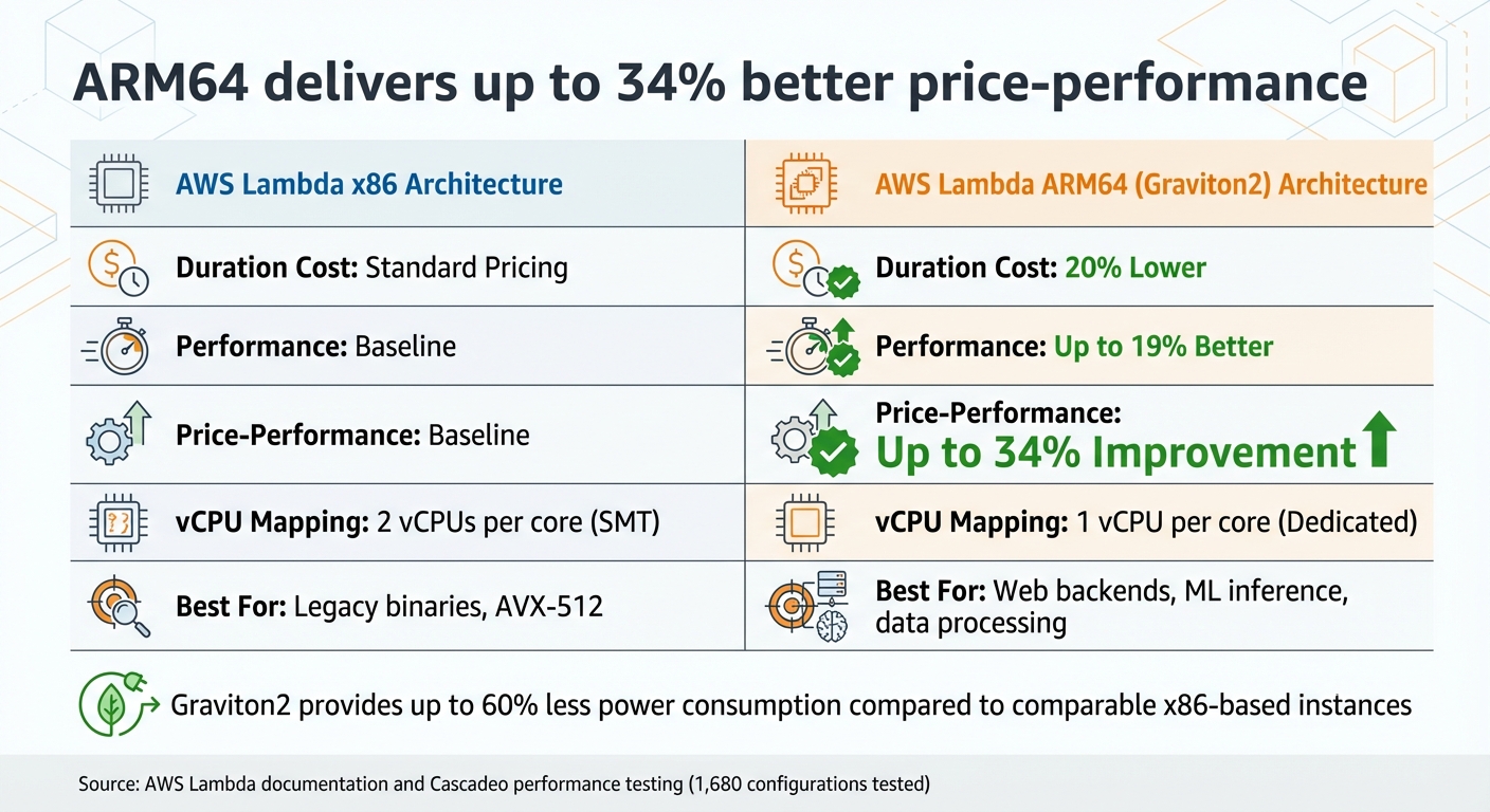 AWS Lambda Cost Optimization: ARM vs x86 Architecture Comparison
