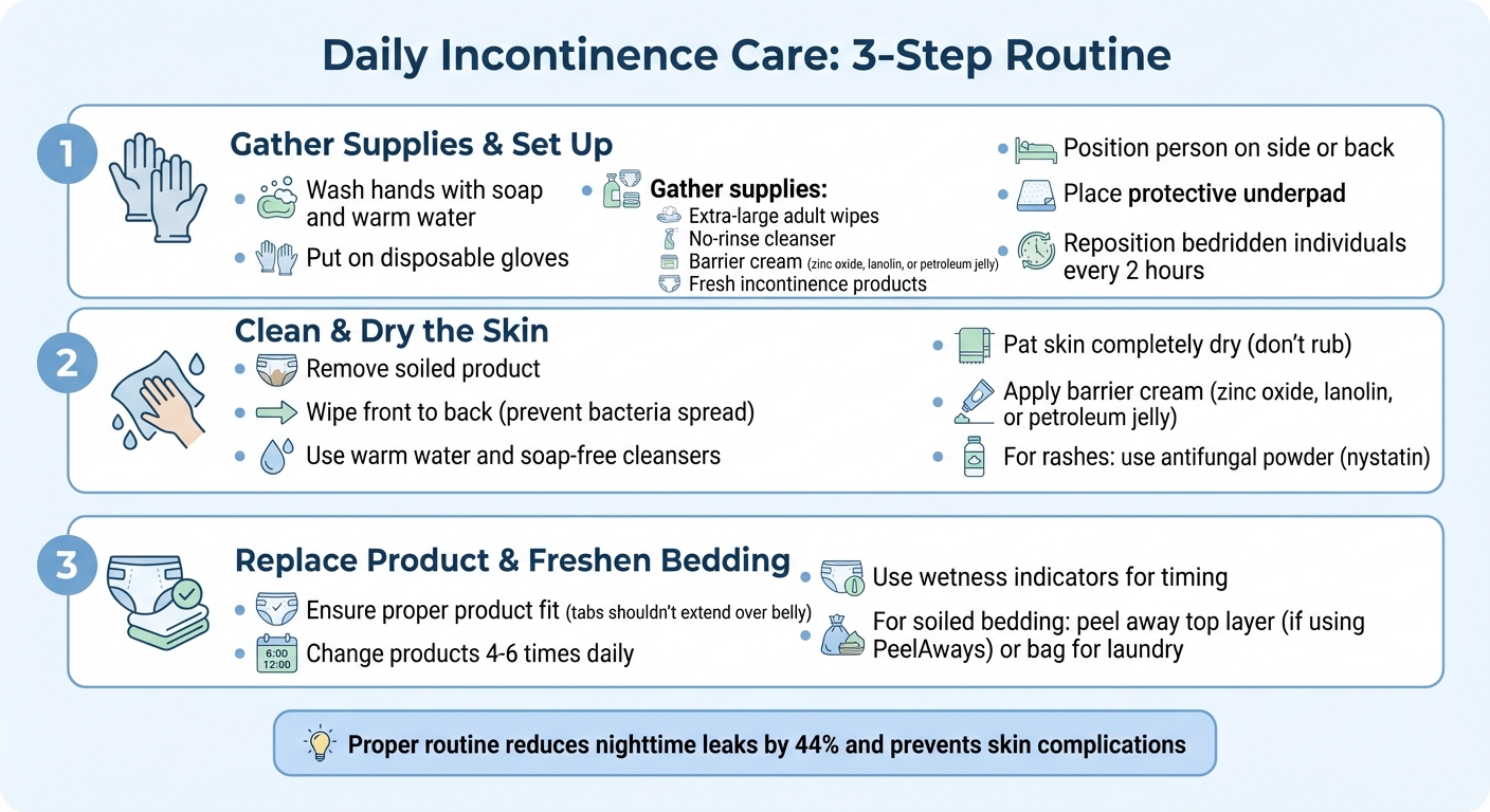 Daily Incontinence Care Routine: 3-Step Hygiene Process