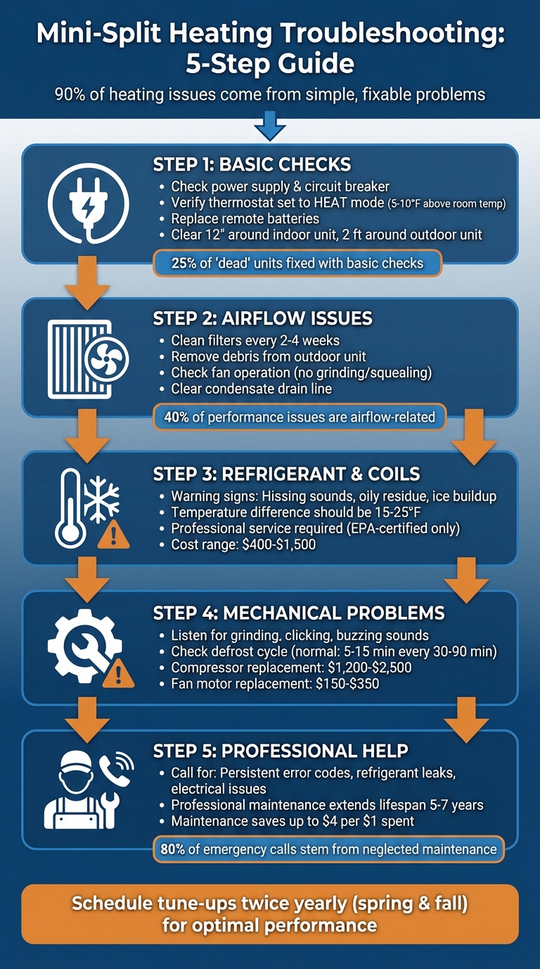 5-Step Mini-Split Heating Troubleshooting Process