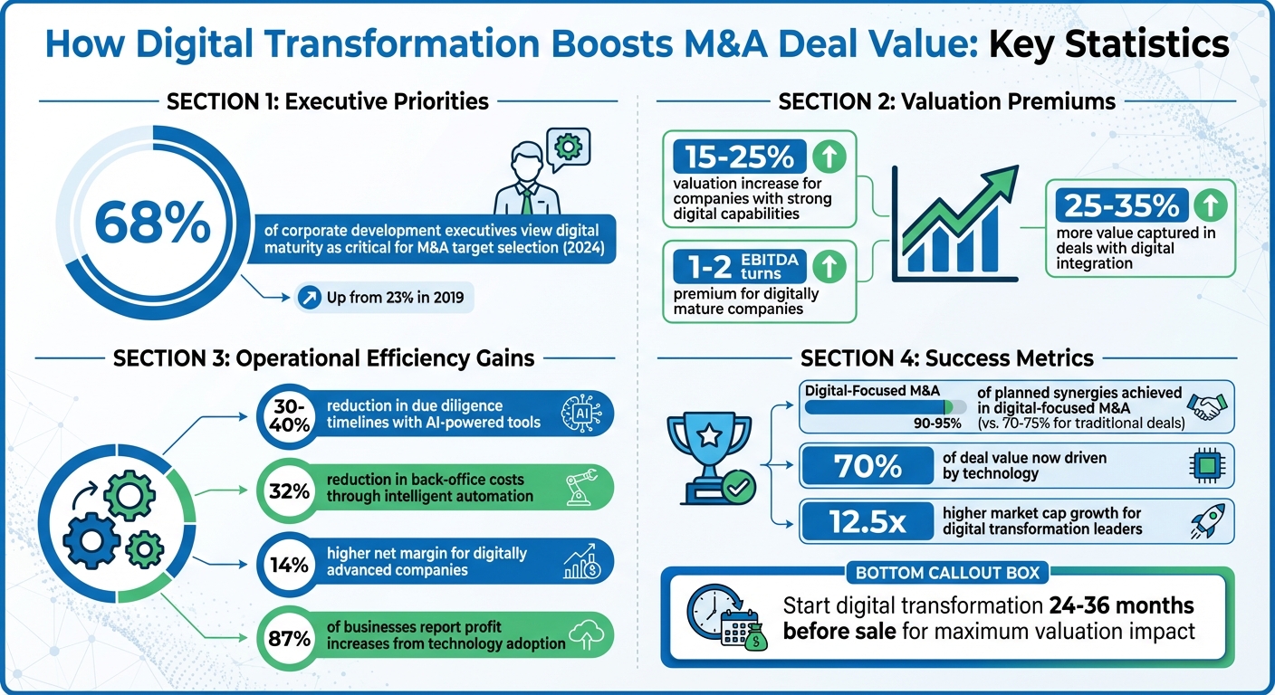 Digital Transformation Impact on M&A Valuations: Key Statistics