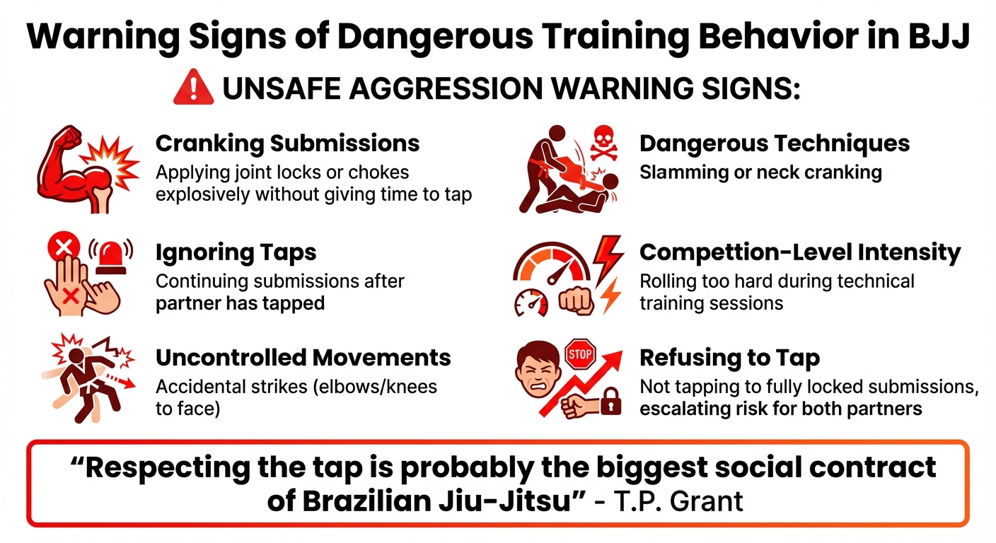 Warning Signs of Aggressive BJJ Training Partners