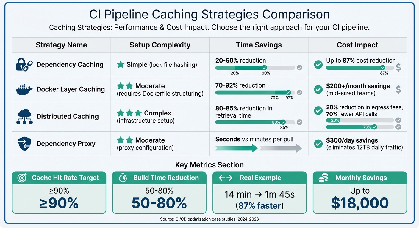 CI Pipeline Caching Strategies: Performance Impact and Cost Savings Comparison
