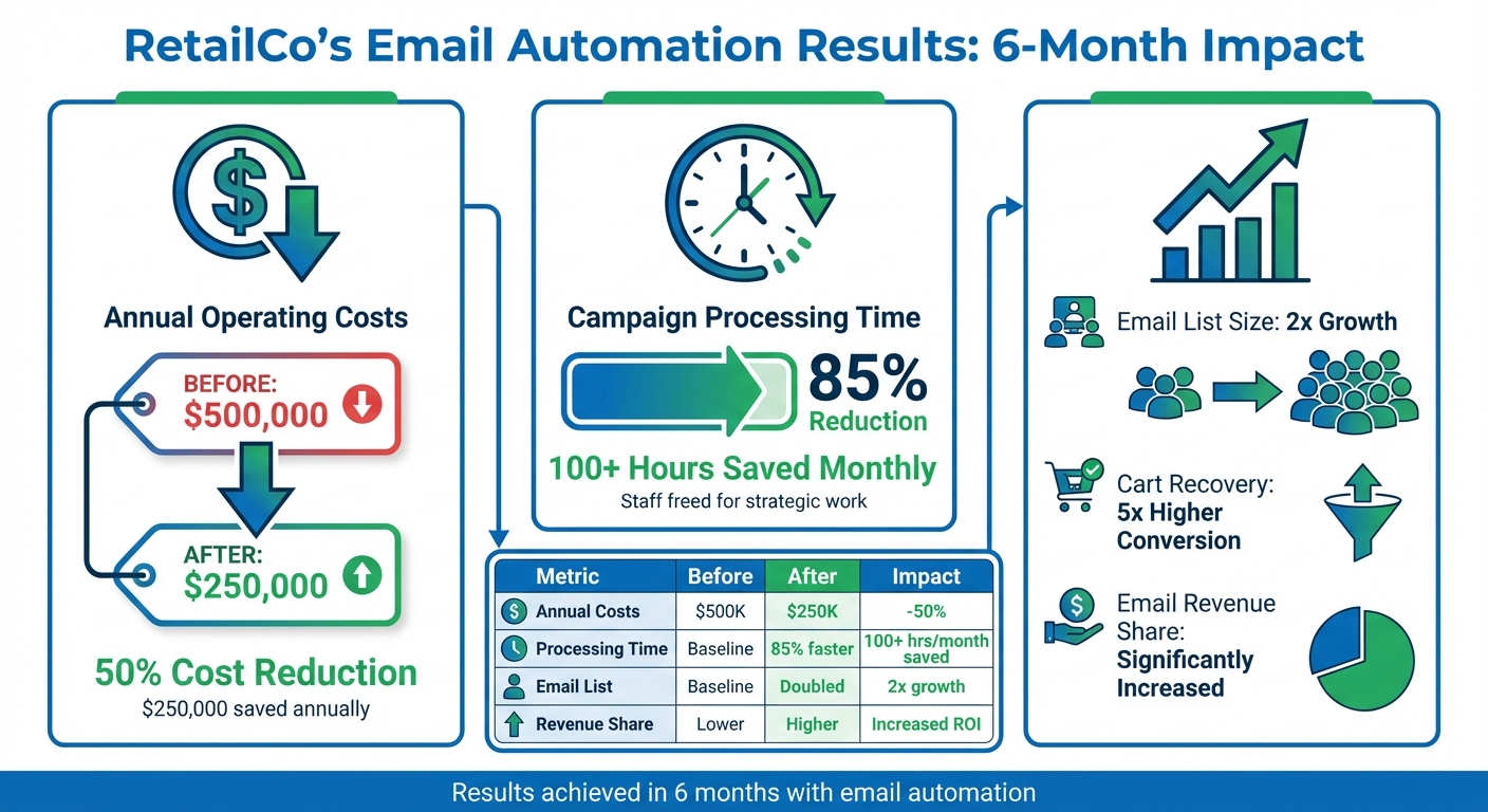 RetailCo Email Automation ROI: Cost Savings and Performance Metrics