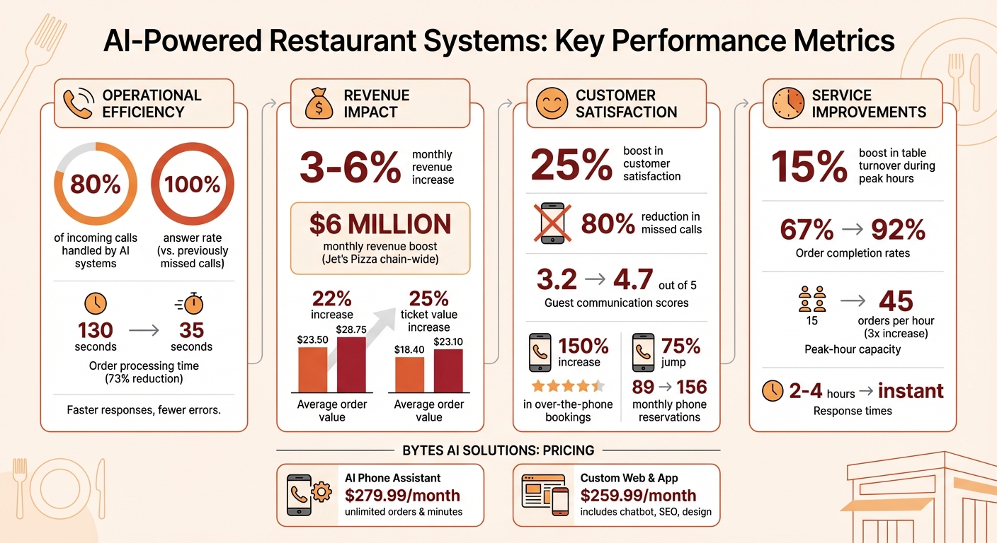 AI Restaurant Systems Impact: Revenue, Efficiency & Customer Satisfaction Statistics