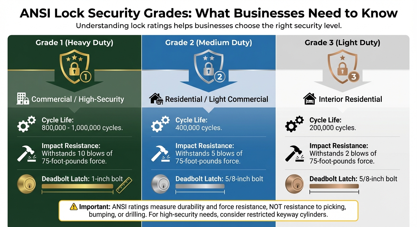 ANSI Lock Grade Comparison: Security Ratings for Commercial Doors