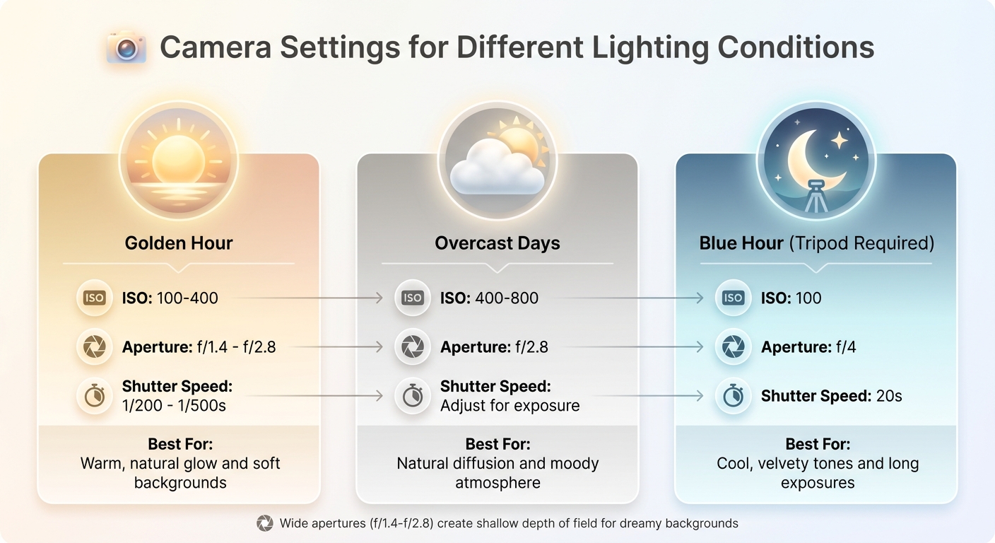 Camera Settings Guide for Ethereal Light Photography by Lighting Condition