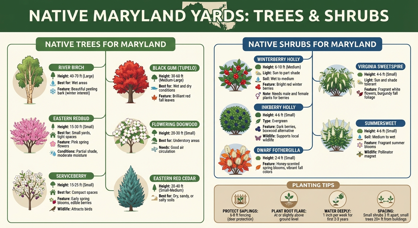 Best Native Trees and Shrubs for Maryland Landscapes