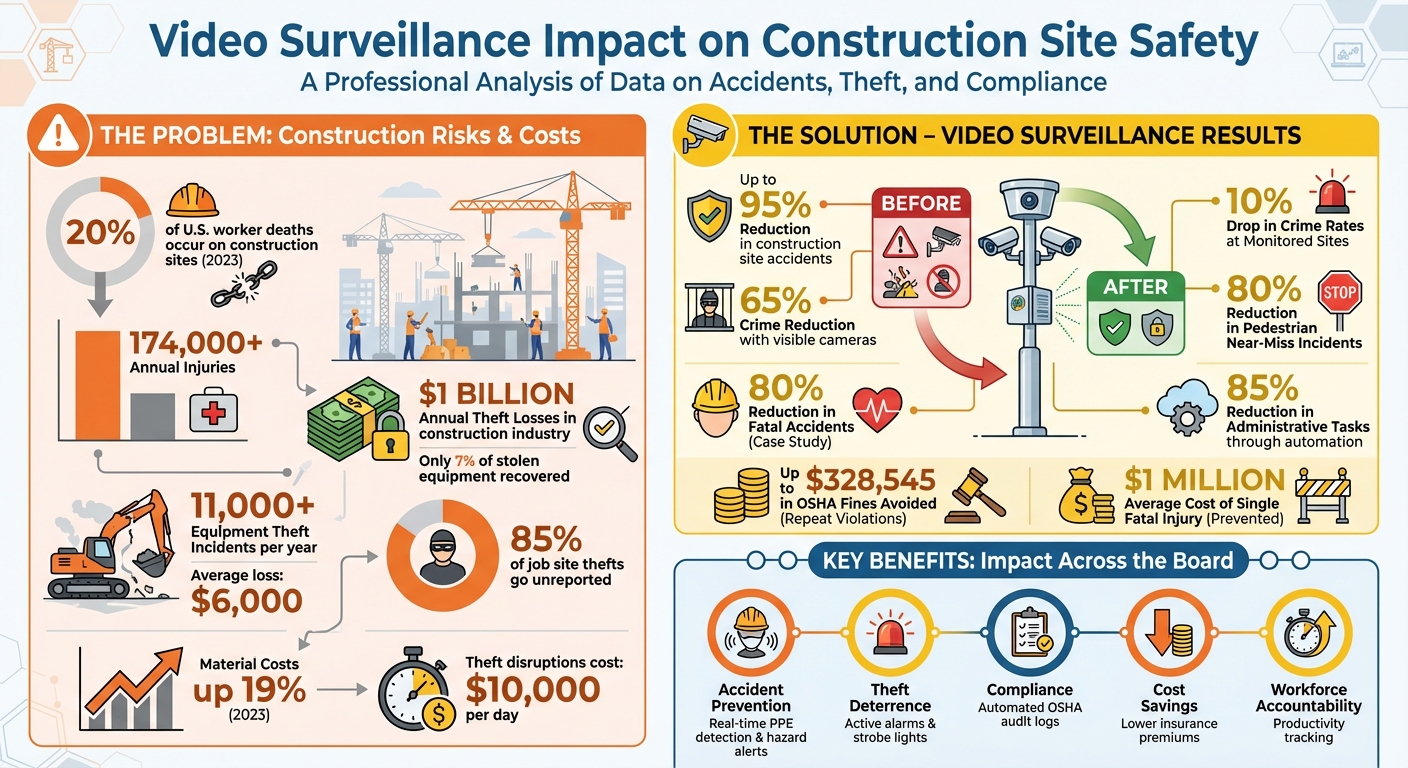 Construction Site Safety Statistics: Impact of Video Surveillance