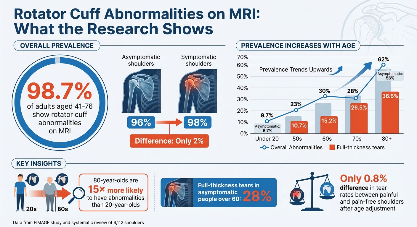 Rotator Cuff Abnormalities by Age: MRI Findings in Symptomatic vs Asymptomatic Shoulders