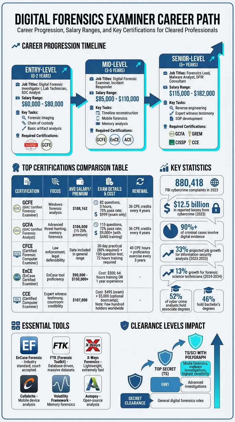 Digital Forensics Career Path: Salary Progression and Key Certifications