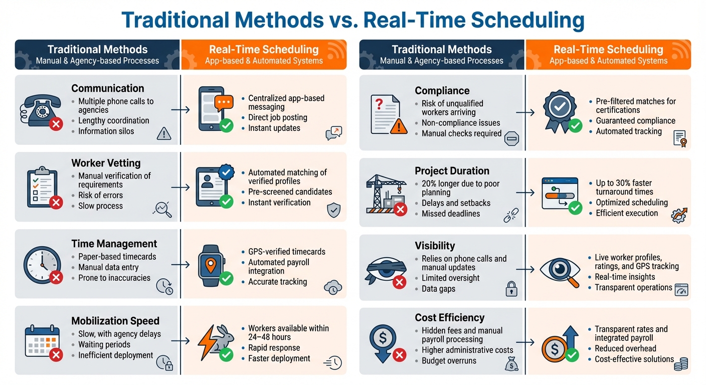Traditional vs Real-Time Scheduling Methods for Oil & Gas Shutdowns