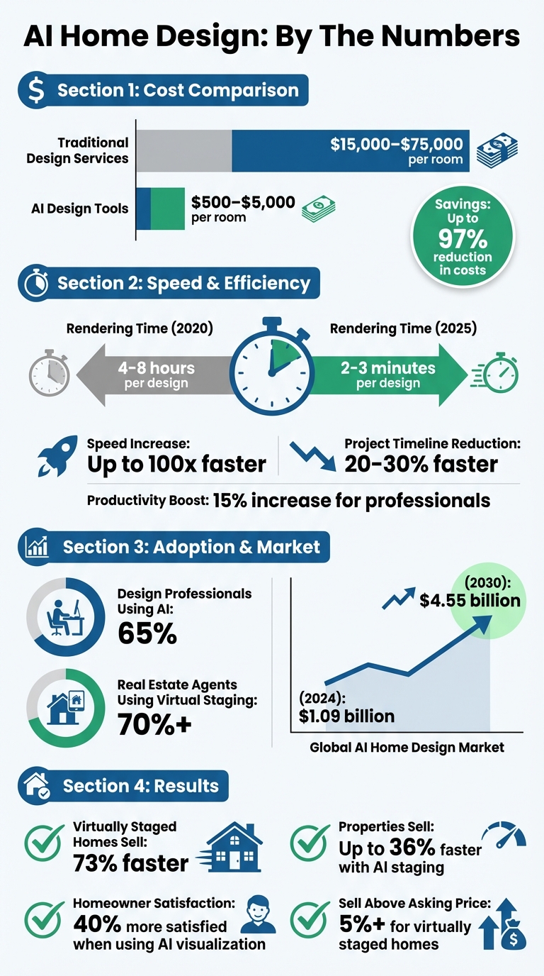 AI Home Design Statistics: Cost Savings, Speed, and Market Growth