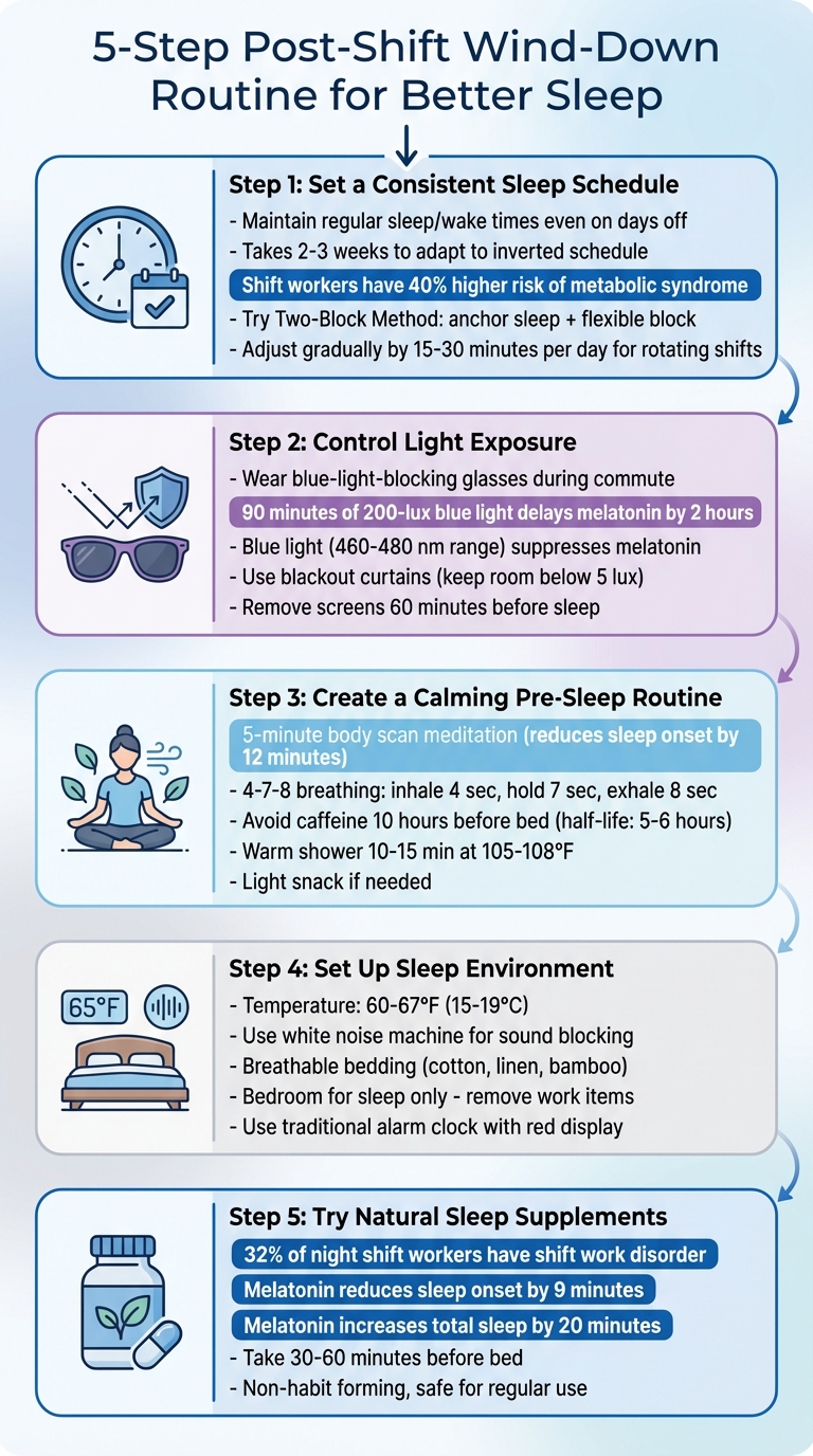 5-Step Post-Shift Wind-Down Routine for Better Sleep