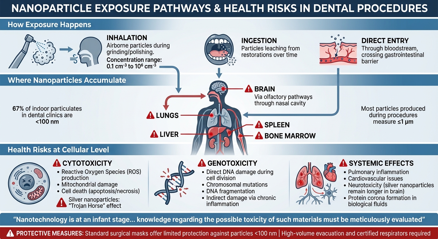 Nanoparticle Exposure Pathways and Health Risks in Dental Procedures