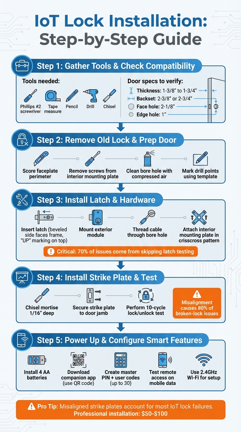 IoT Smart Lock Installation Process: 5 Essential Steps