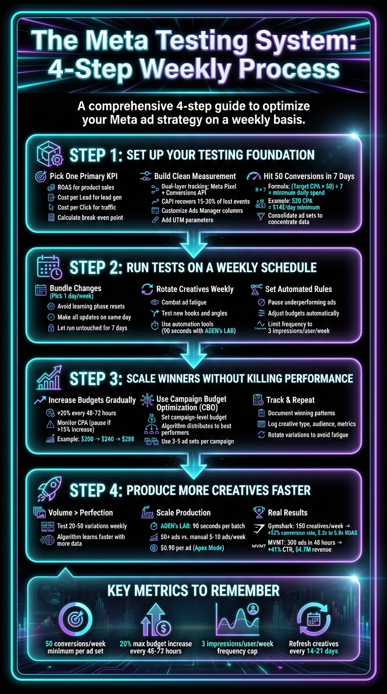 4-Step Meta Ad Testing System for Weekly Winners