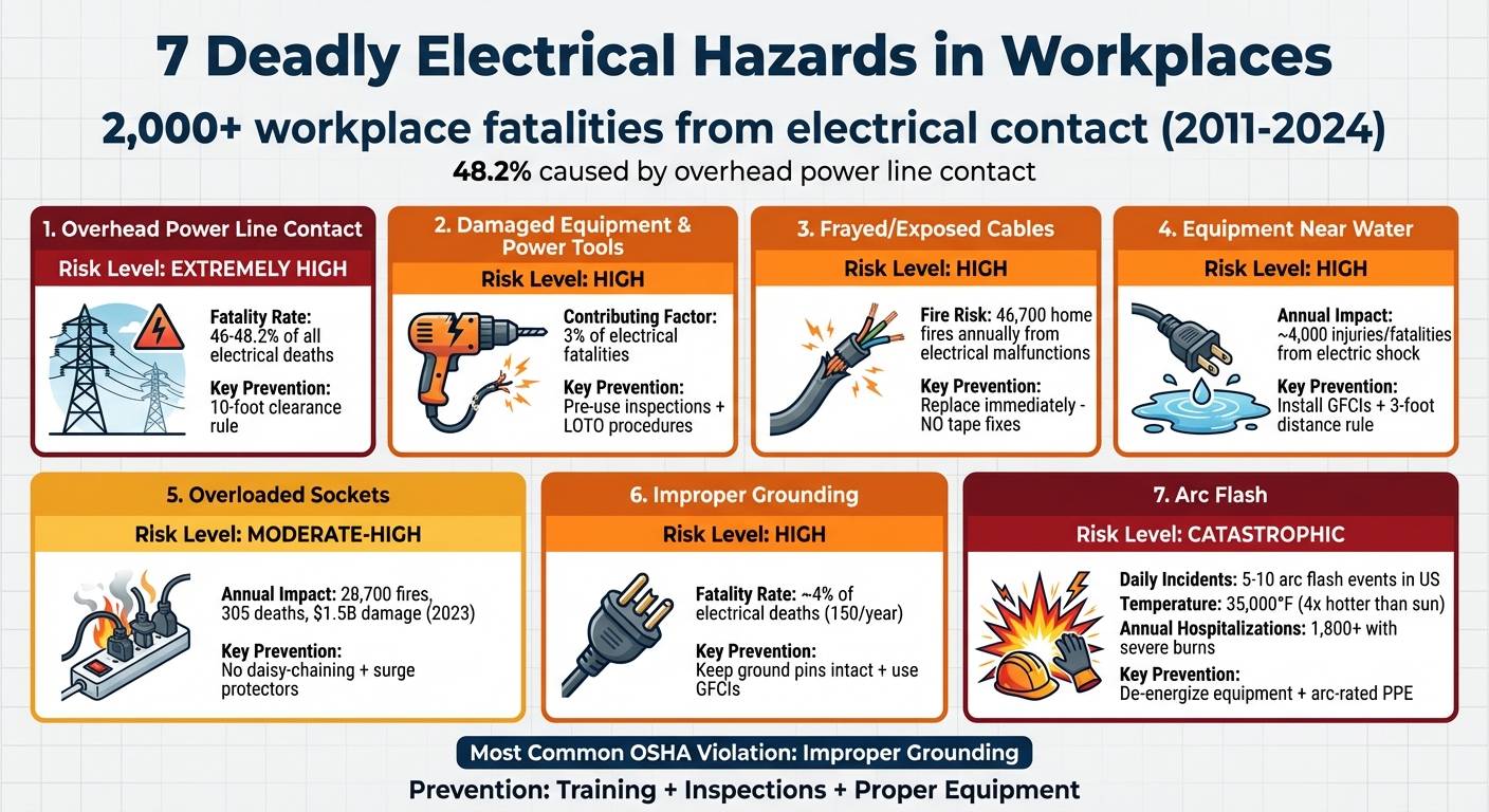 7 Common Workplace Electrical Hazards: Risk Levels and Prevention Strategies