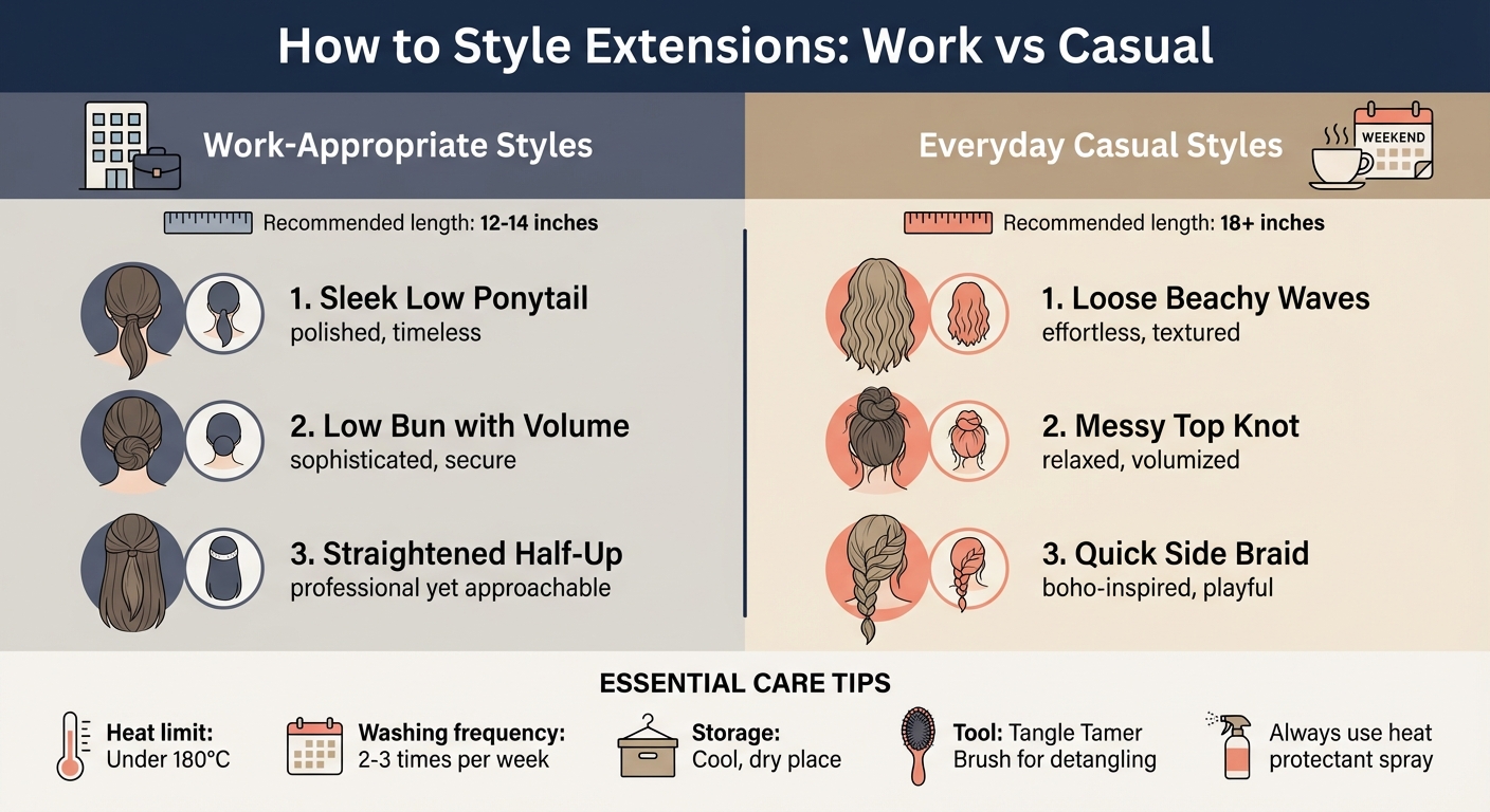Work vs Casual Hair Extension Styling Guide