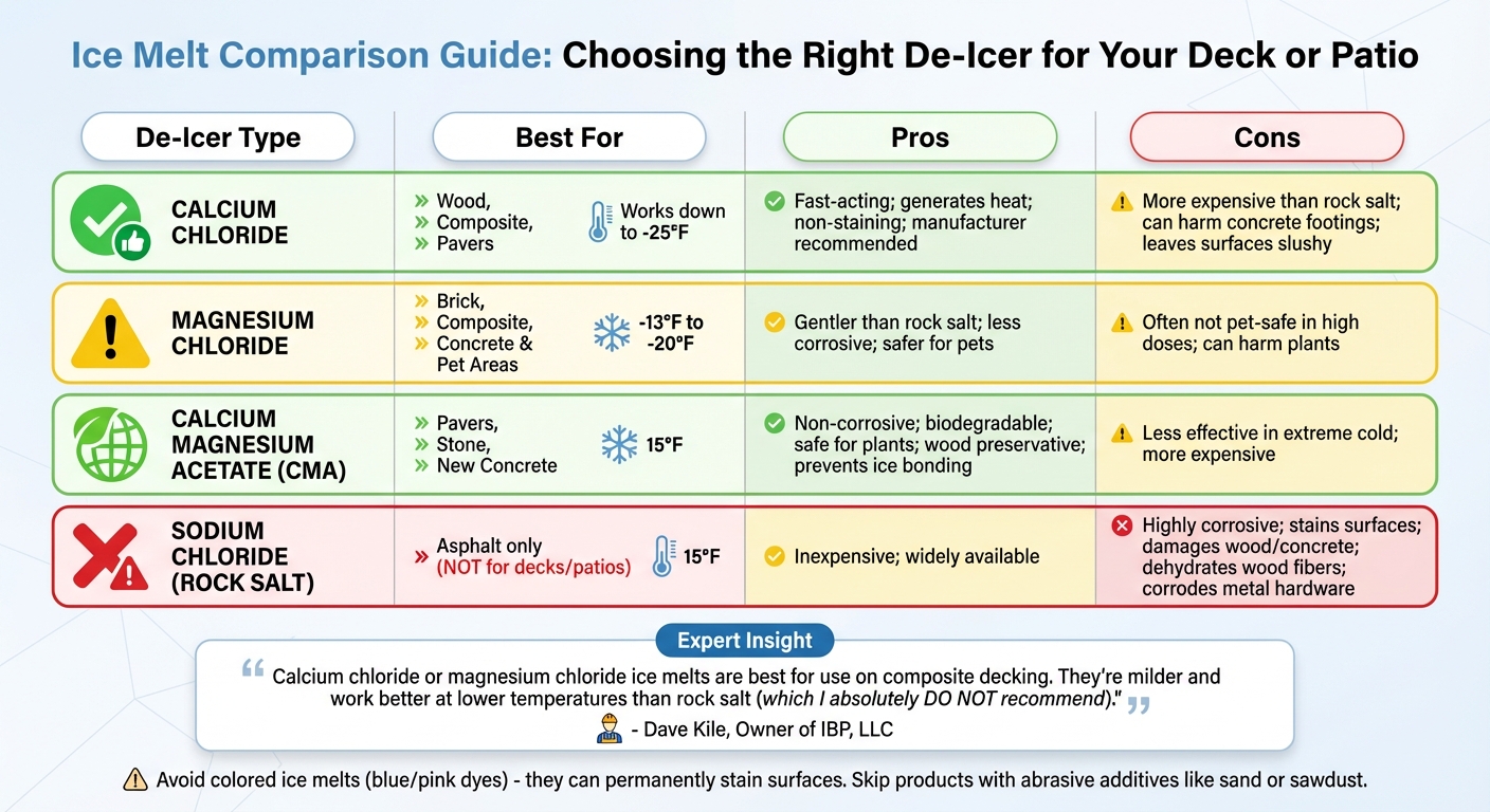 Ice Melt Comparison Guide for Patios and Decks