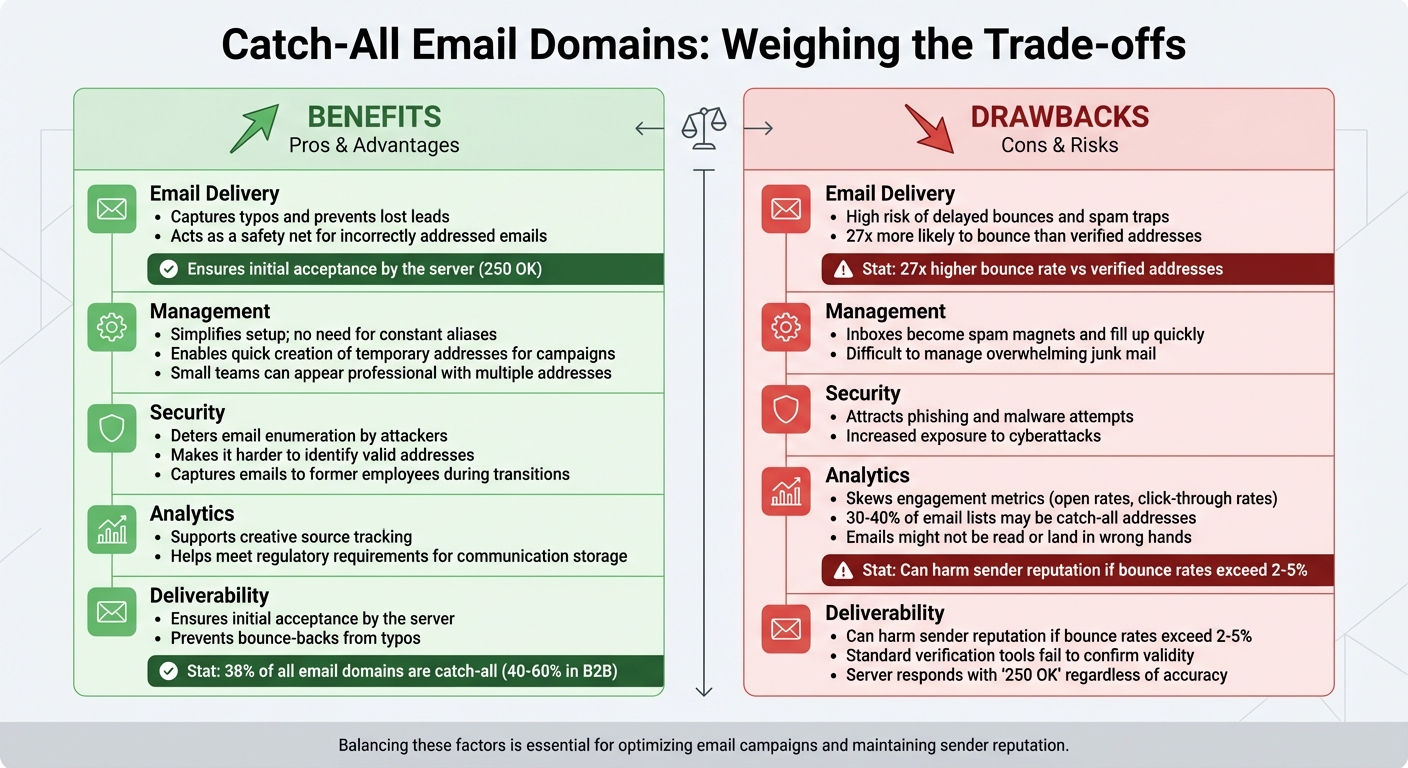 Pros and Cons of Catch-All Email Domains: Benefits vs Drawbacks Comparison