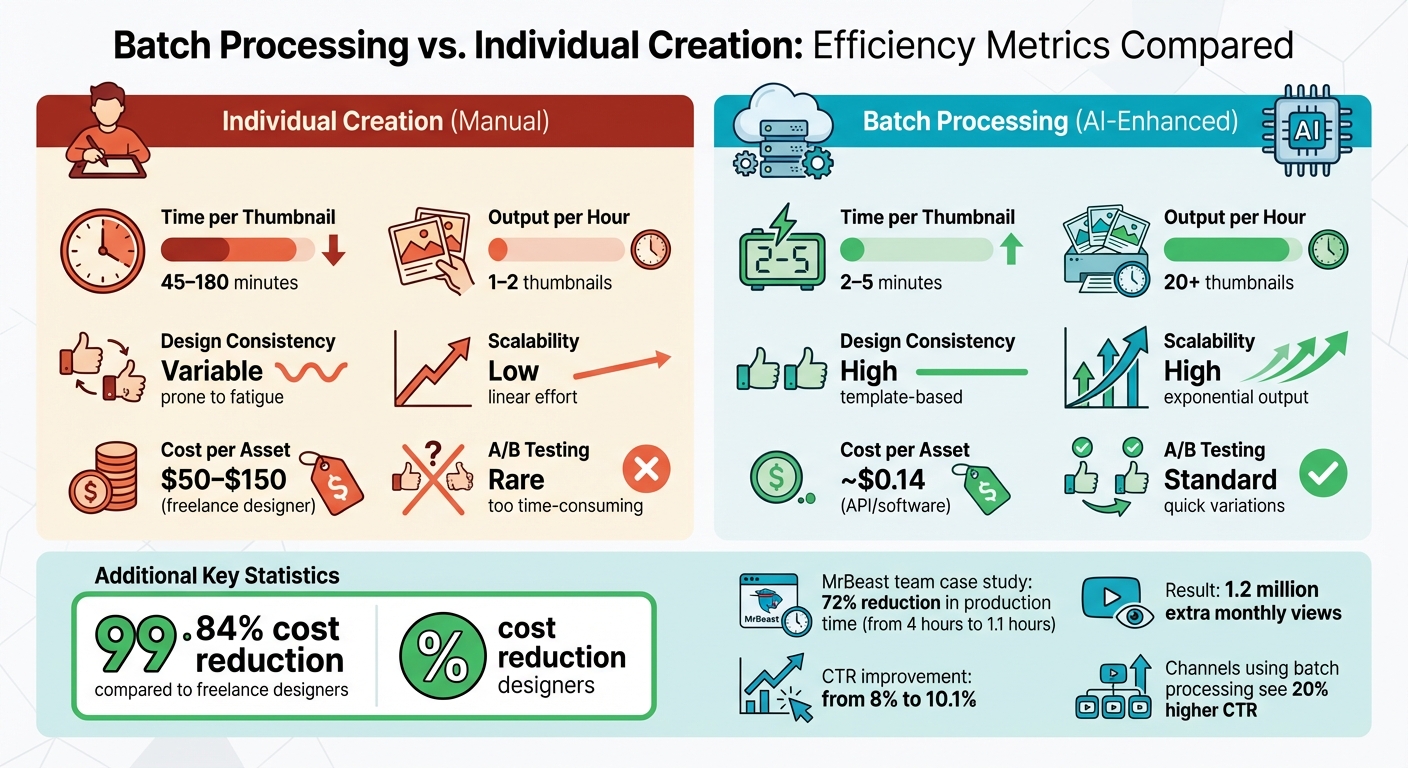 Batch Processing vs Individual Thumbnail Creation: Time and Cost Comparison