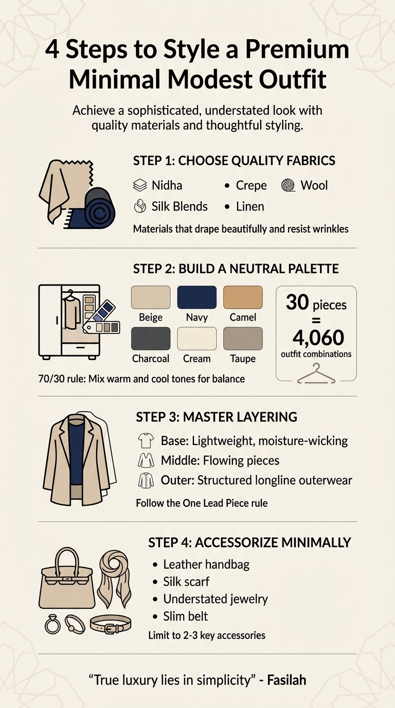 4-Step Guide to Styling Premium Minimal Modest Outfits