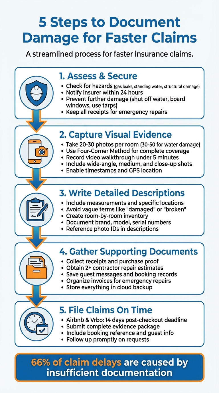 5-Step Property Damage Documentation Process for Insurance Claims