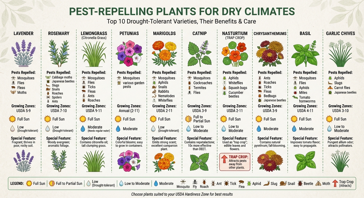 Best Pest-Repelling Plants for Dry Climates: Complete Comparison Guide